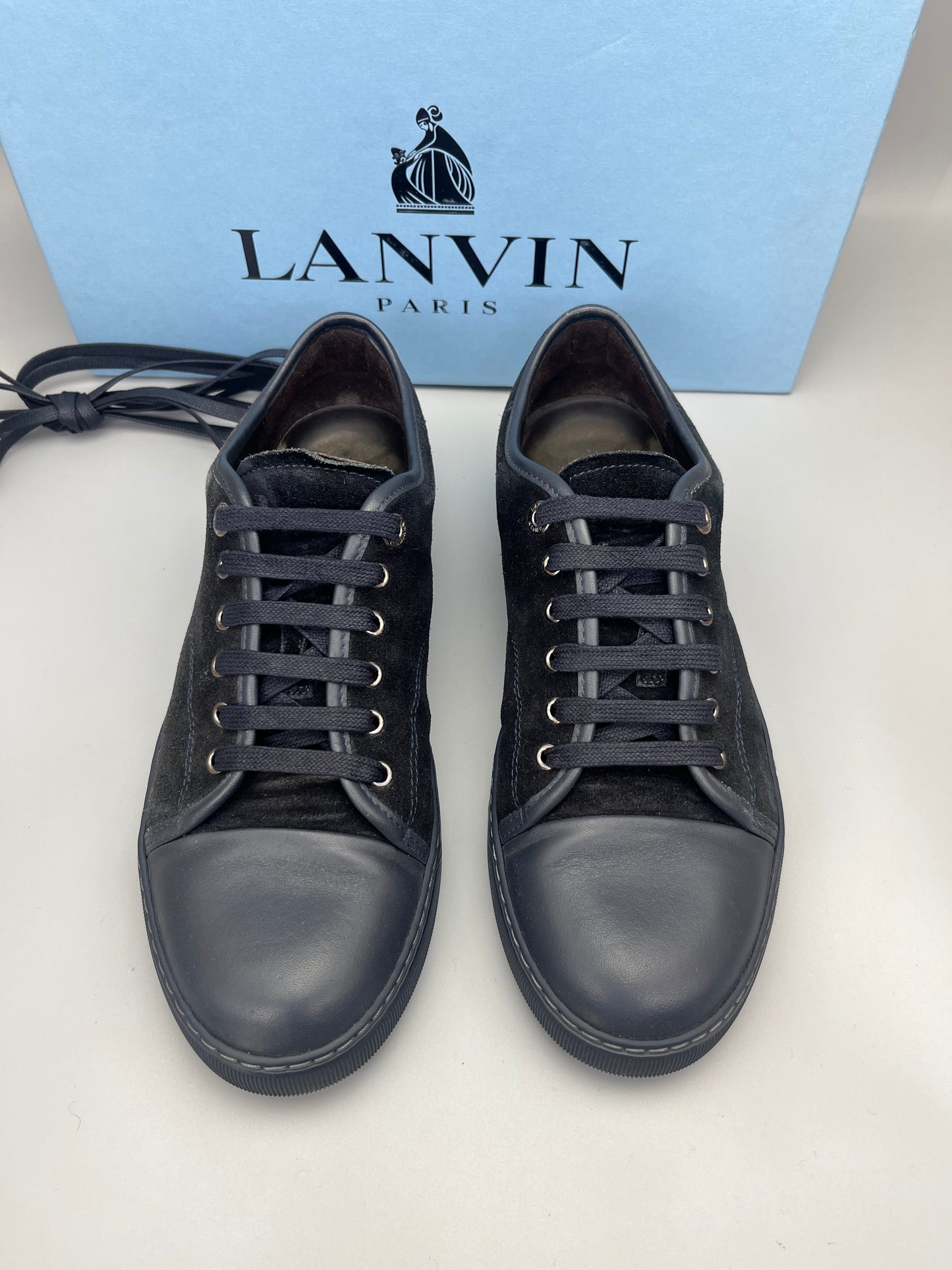 Lanvin Dbb1 Nappa Cap Toe Sneaker Navy | 42