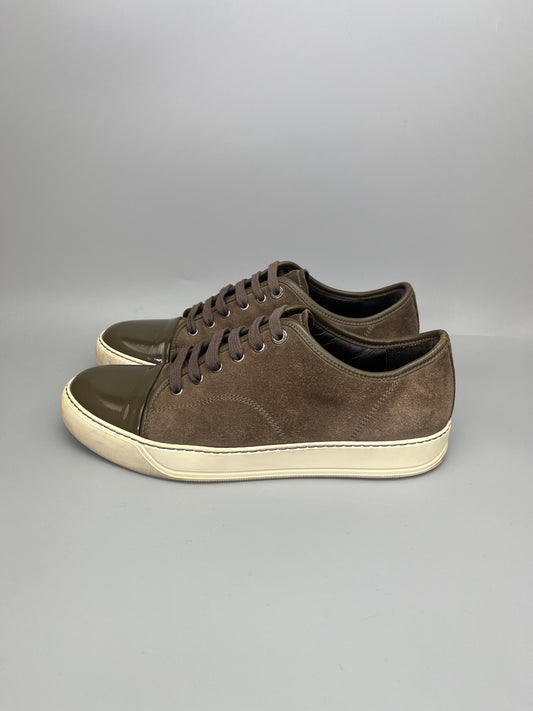 Lanvin Dbb1 Patent Cap Toe Sneaker Brown | 41