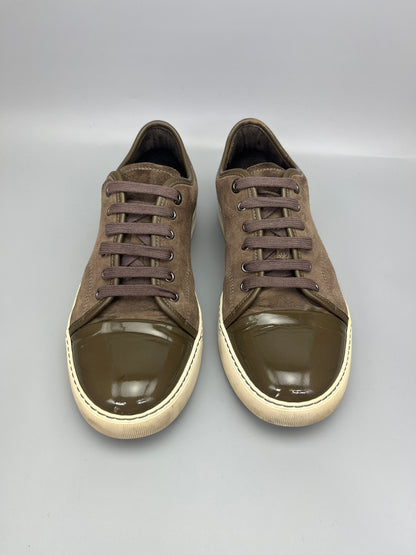 Lanvin Dbb1 Patent Cap Toe Sneaker Brown | 41