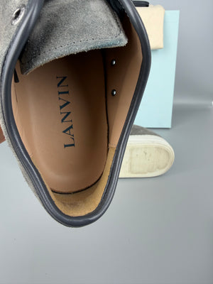 Lanvin Dbb1 Patent Cap Toe Sneaker Grey | 41