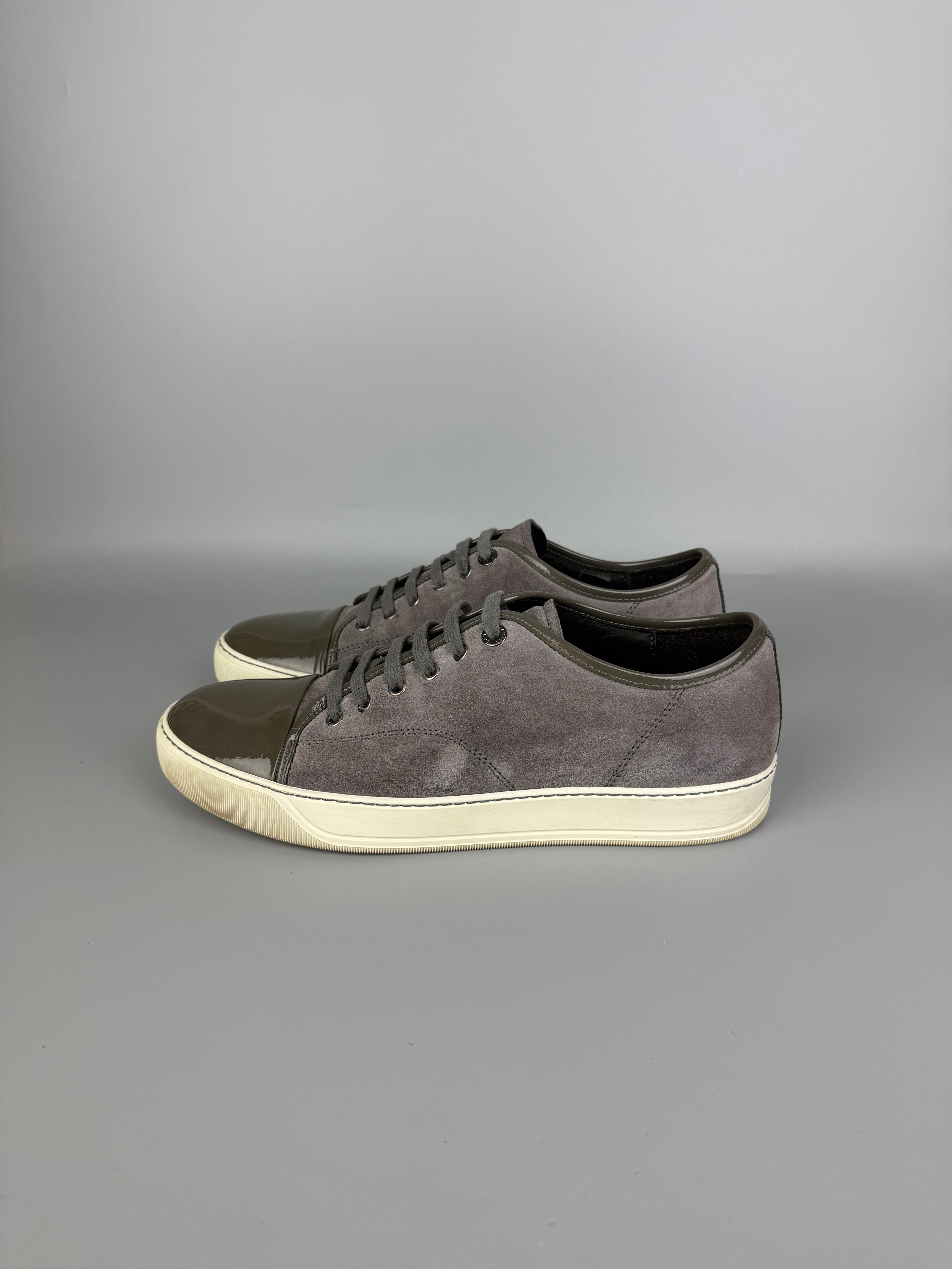 Lanvin Dbb1 Patent Cap Toe Sneaker Grey | 44