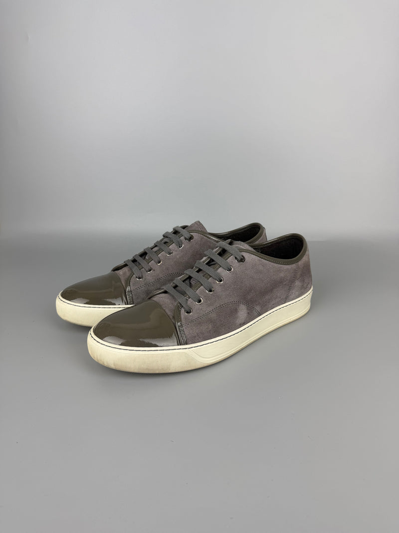 Lanvin Dbb1 Patent Cap Toe Sneaker Grey | 44