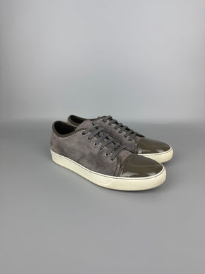 Lanvin Dbb1 Patent Cap Toe Sneaker Grey | 44