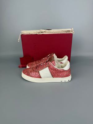 Valentino Flycrew Sneaker Pink Glitter | 36