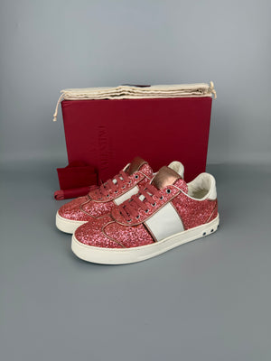 Valentino Flycrew Sneaker Pink Glitter | 36