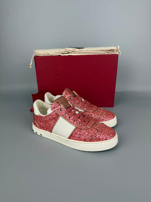 Valentino Flycrew Sneaker Pink Glitter | 36