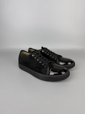 Lanvin Dbb1 Patent Cap Toe Sneaker Black | 43