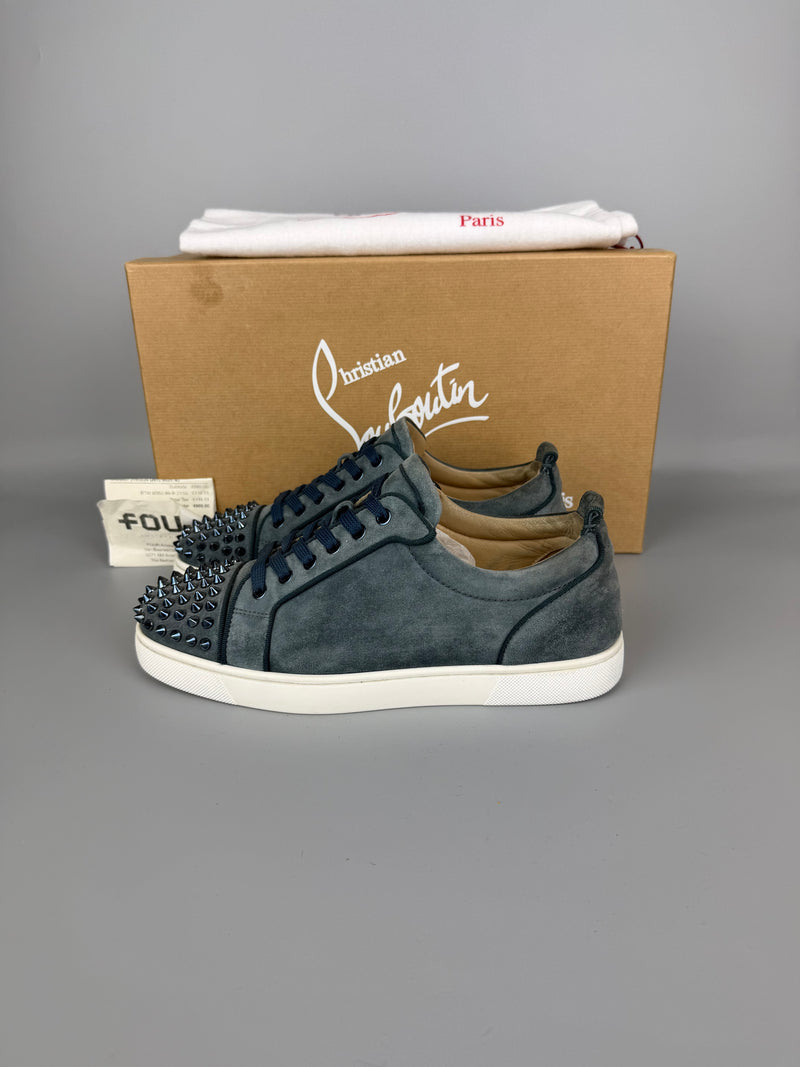 Christian Louboutin Louis Junior Spikes Sneaker Washed Blue | 40