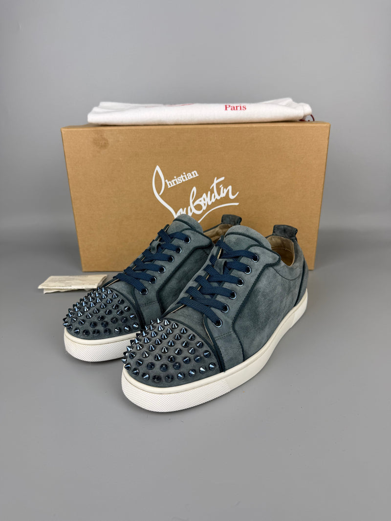 Christian Louboutin Louis Junior Spikes Sneaker Washed Blue | 40