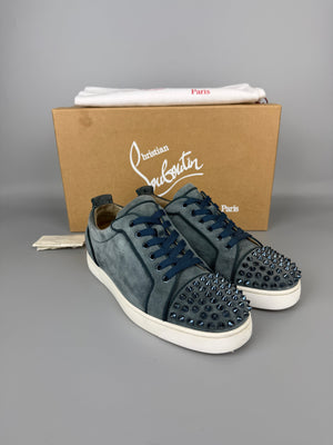 Christian Louboutin Louis Junior Spikes Sneaker Washed Blue | 40