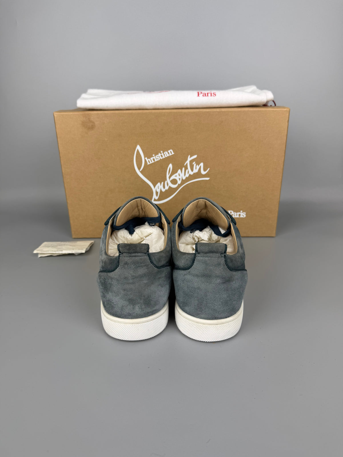 Christian Louboutin Louis Junior Spikes Sneaker Washed Blue | 40