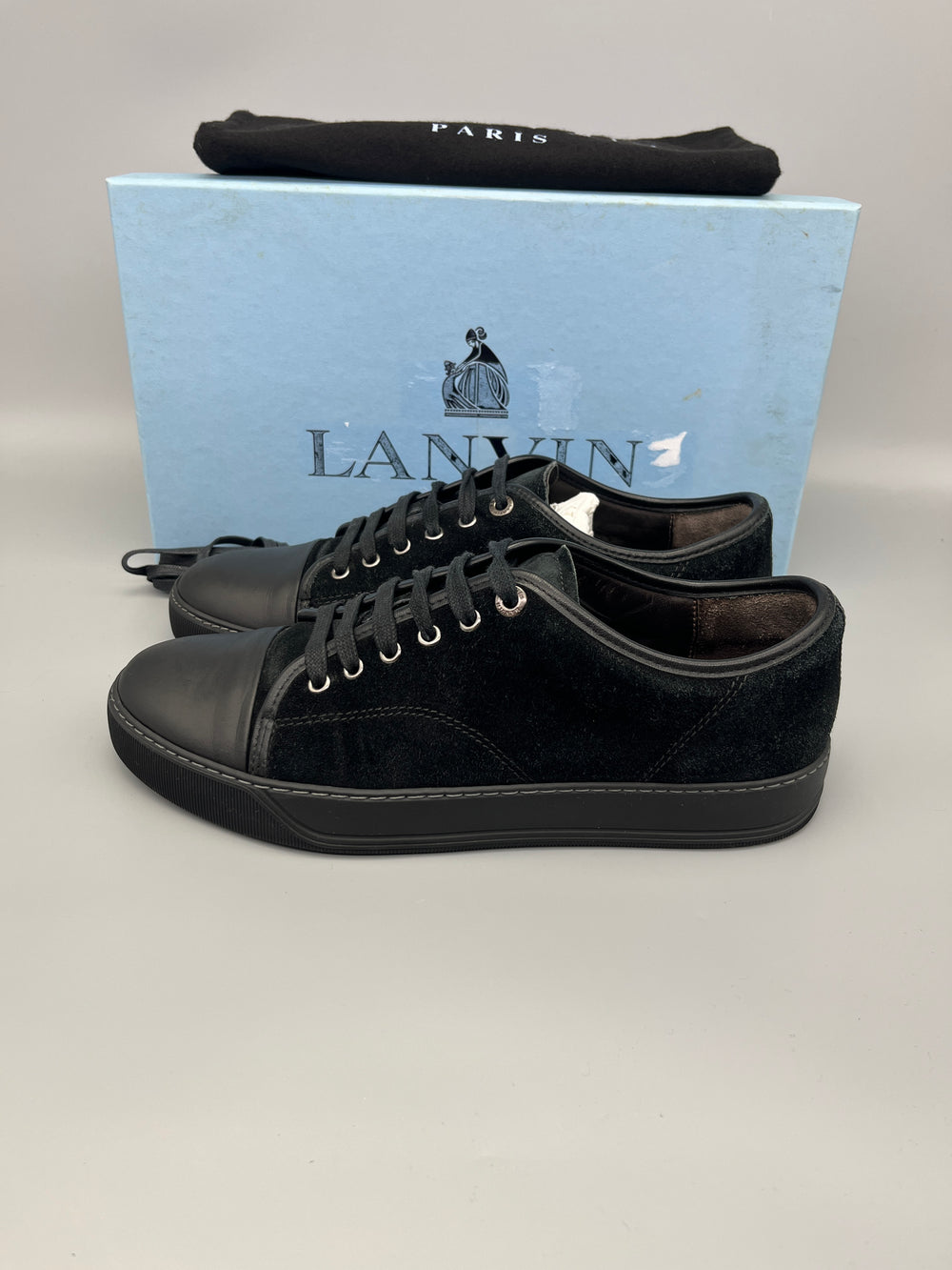 Lanvin Dbb1 Nappa Cap Toe Sneaker Black | 41