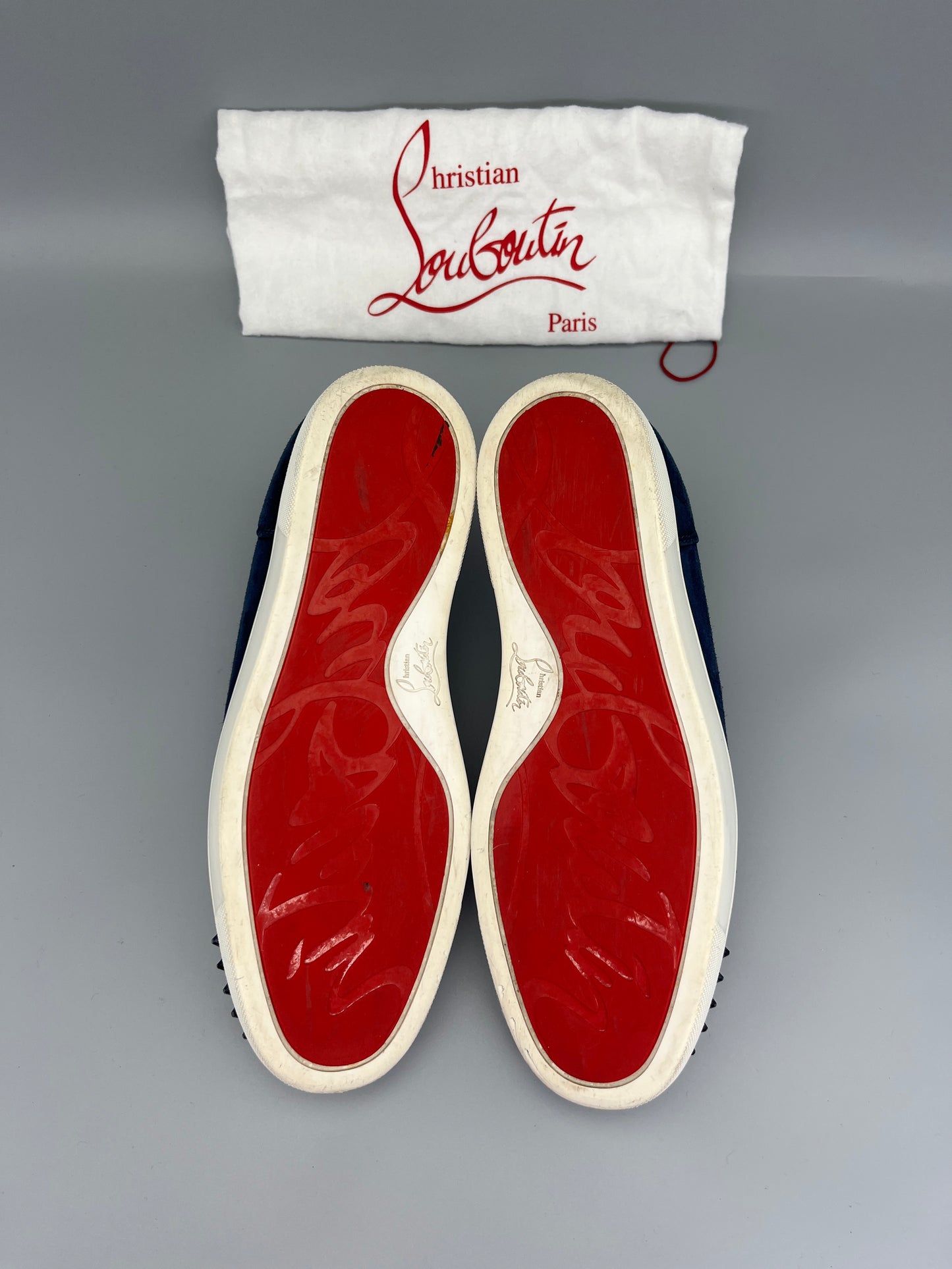 Christian Louboutin Louis Junior Spikes Sneaker Navy | 43