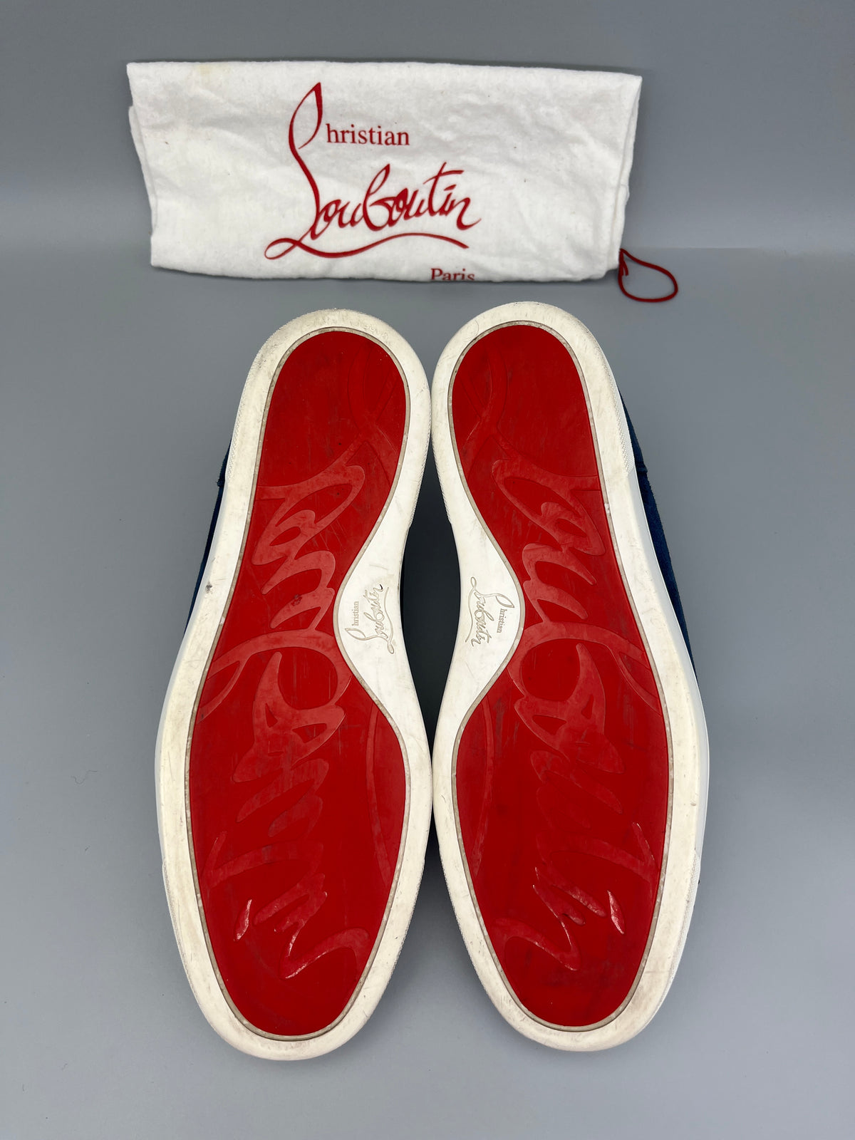 Christian Louboutin Louis Junior Spikes Sneaker Navy | 44