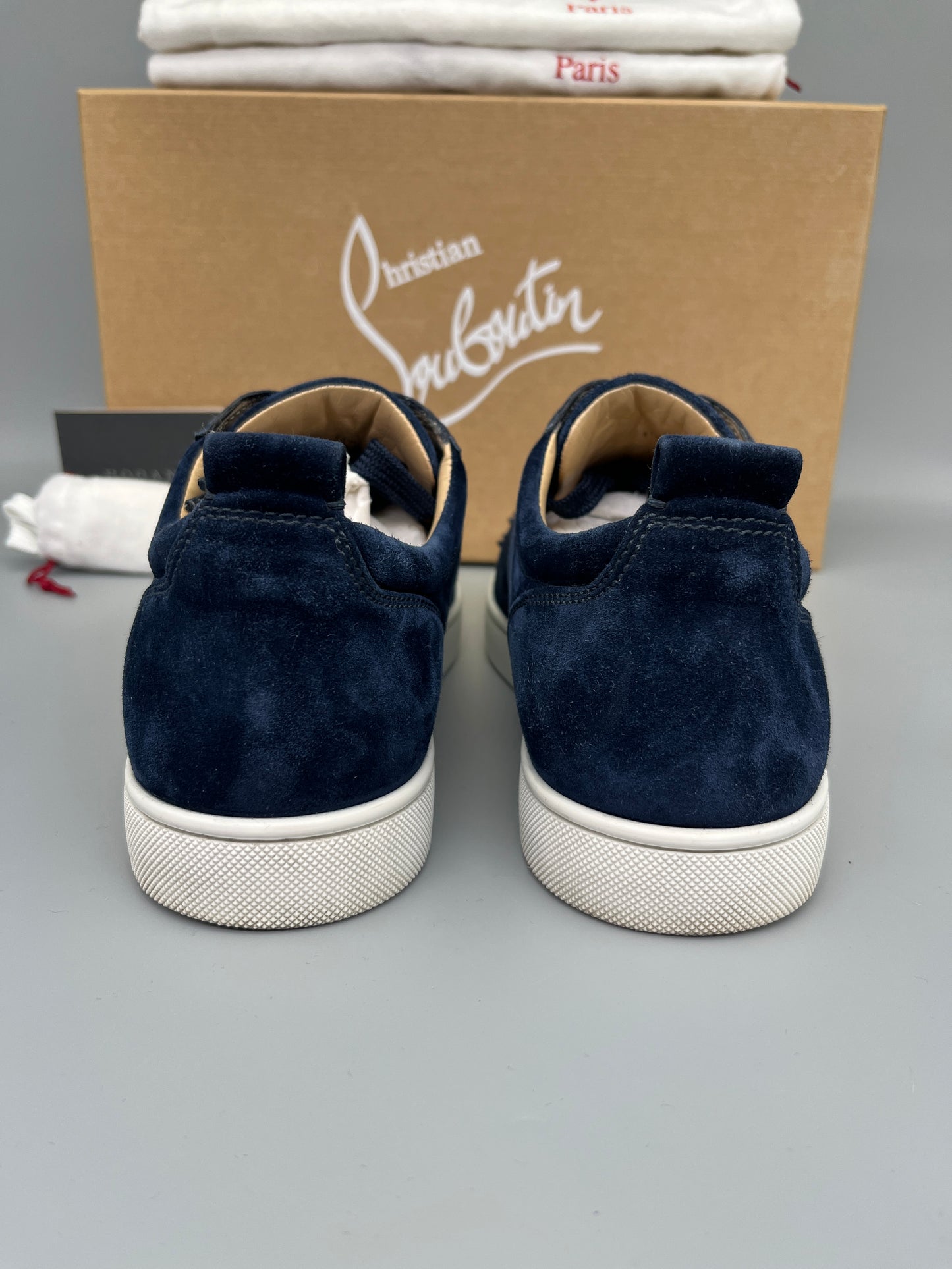 Christian Louboutin Louis Junior Spikes Sneaker Navy | 41.5