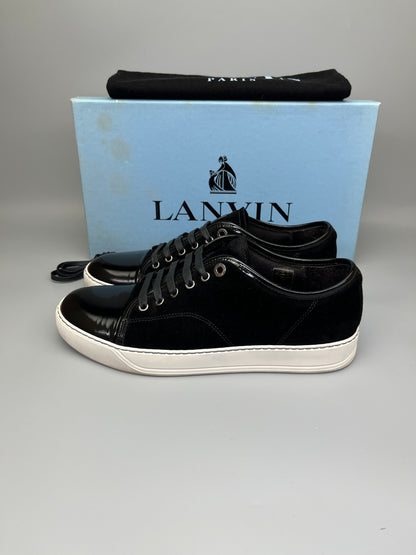Lanvin Dbb1 Patent Cap Toe Sneaker Black | 41