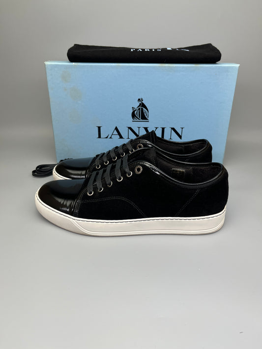 Lanvin Dbb1 Patent Cap Toe Sneaker Black | 41