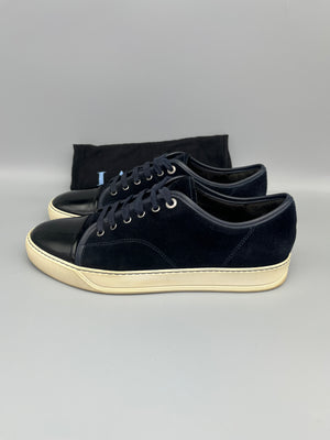 Lanvin Dbb1 Patent Cap Toe Sneaker Navy | 43