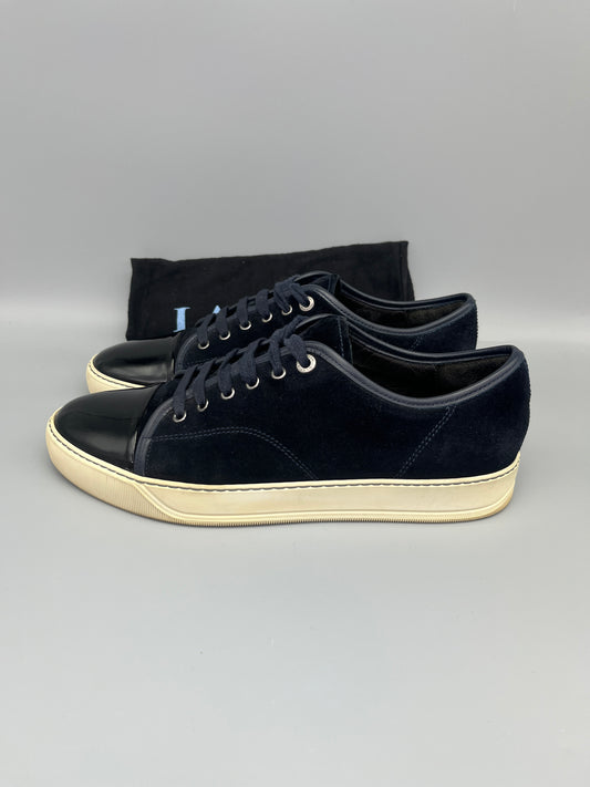 Lanvin Dbb1 Patent Cap Toe Sneaker Navy | 43