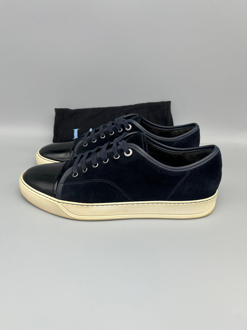 Lanvin Dbb1 Patent Cap Toe Sneaker Navy | 43