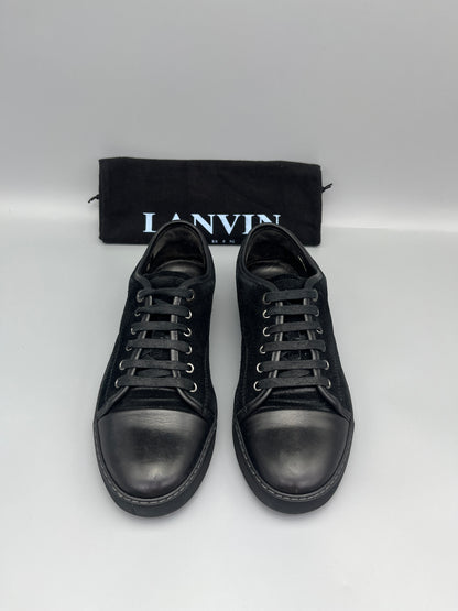 Lanvin Dbb1 Nappa Cap Toe Sneaker Black | 41