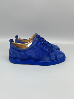 Christian Louboutin Louis Junior Sneaker In Blue Suede