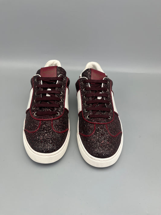 Valentino Flycrew Sneaker Red Glitter | 39.5