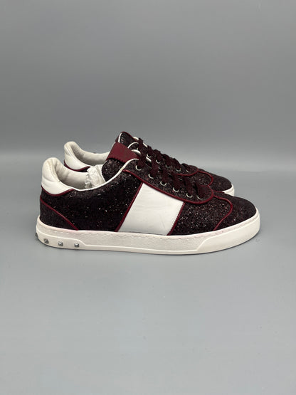 Valentino Flycrew Sneaker Red Glitter | 39.5