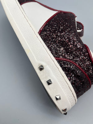 Valentino Flycrew Sneaker Red Glitter | 39.5