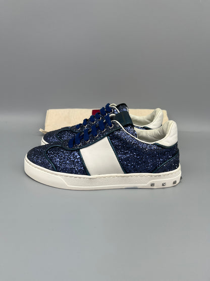 Valentino Flycrew Sneaker Blue Glitter | 35.5