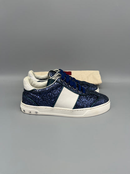 Valentino Flycrew Sneaker Blue Glitter | 35.5
