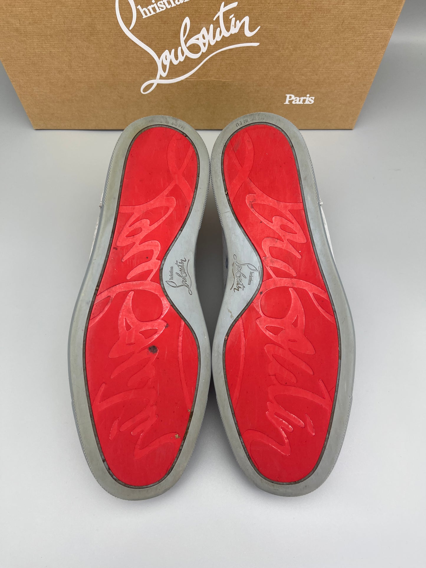 Christian Louboutin Louis Junior Spikes Sneaker Grey | 42