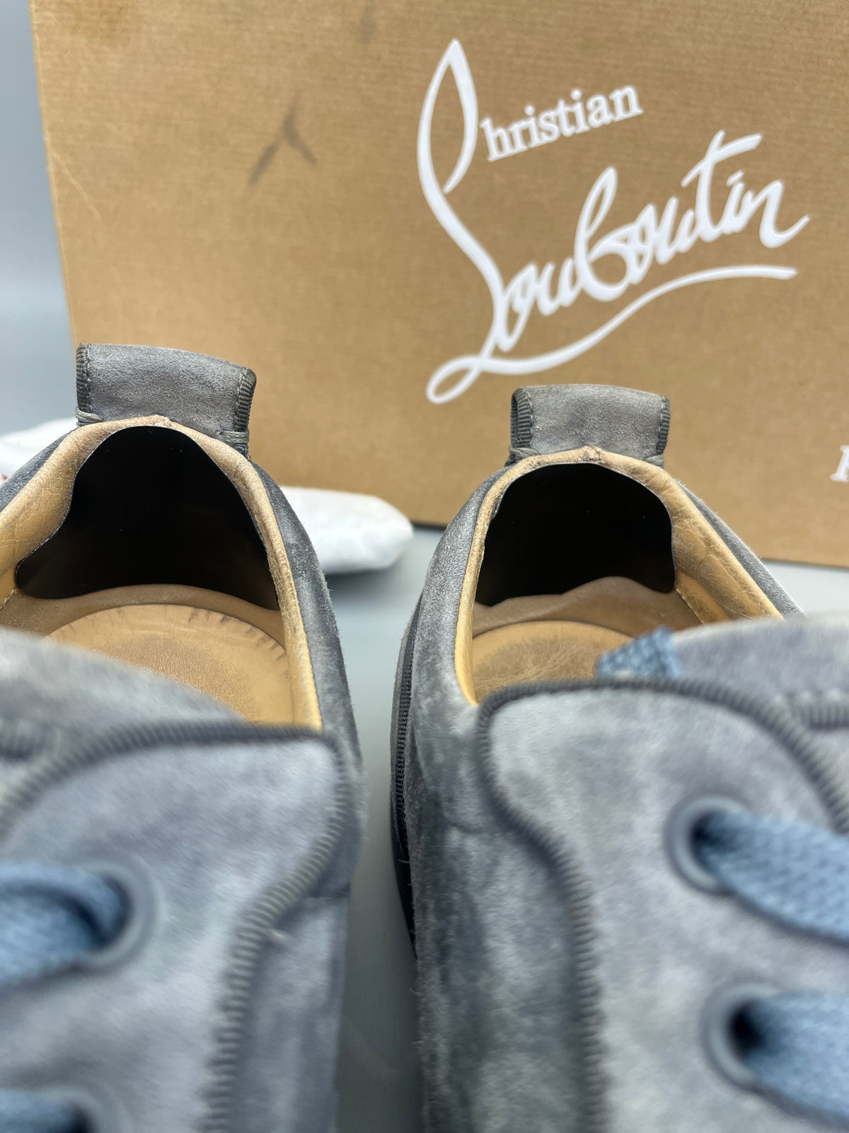 Christian Louboutin Louis Junior Spikes Sneaker Grey | 43.5