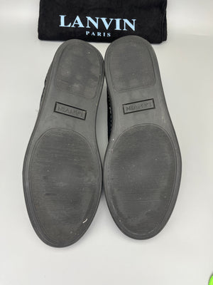 Lanvin Dbb1 Patent Cap Toe Sneaker Black | 45