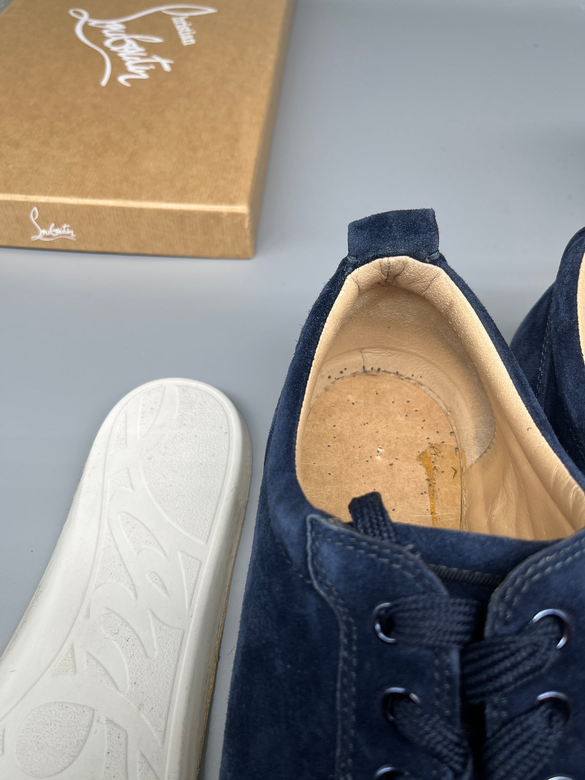 Christian Louboutin Louis Junior Spikes Sneaker Navy | 43