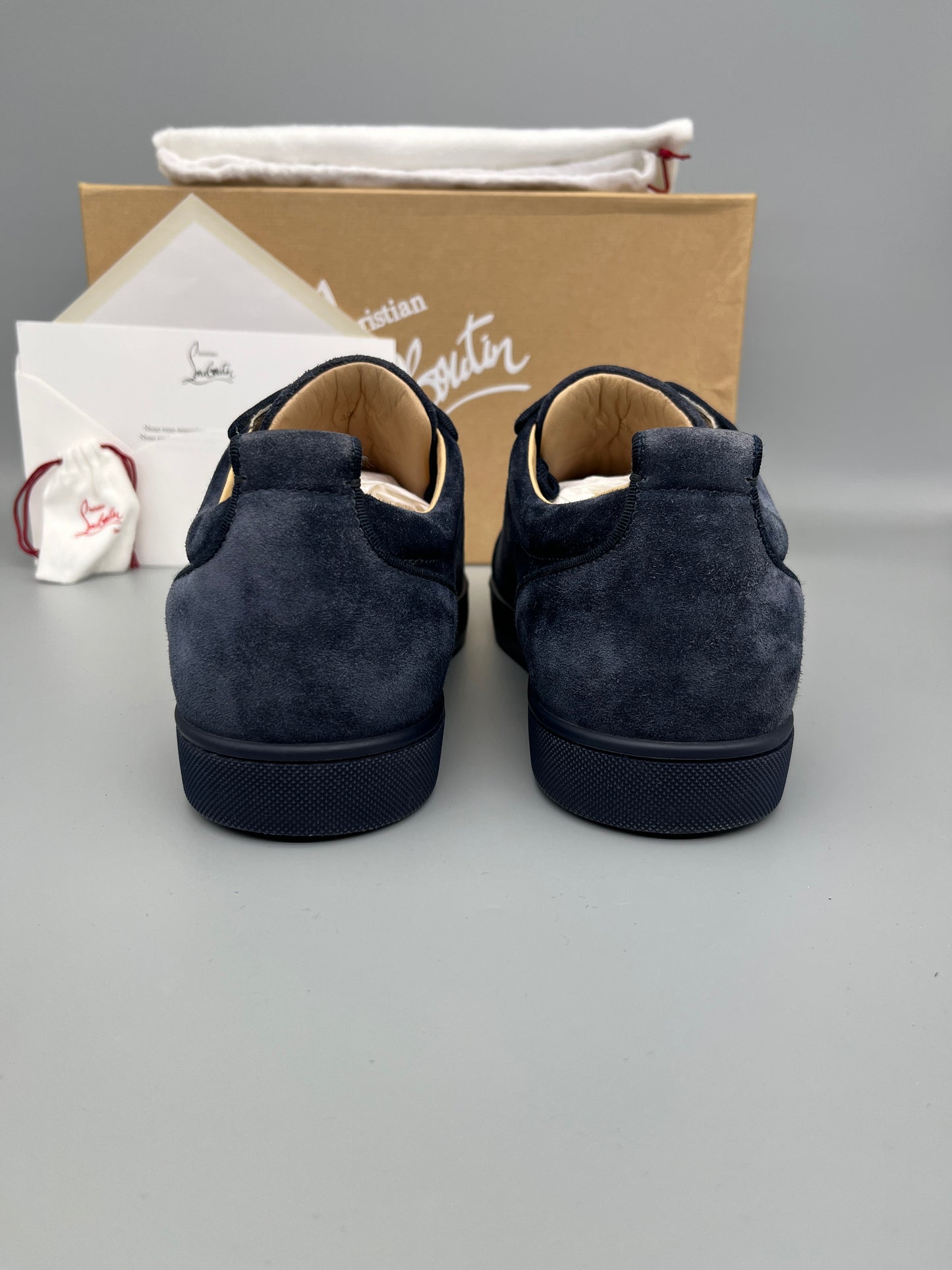 Christian Louboutin Louis Junior Spikes Sneaker Navy | 42.5