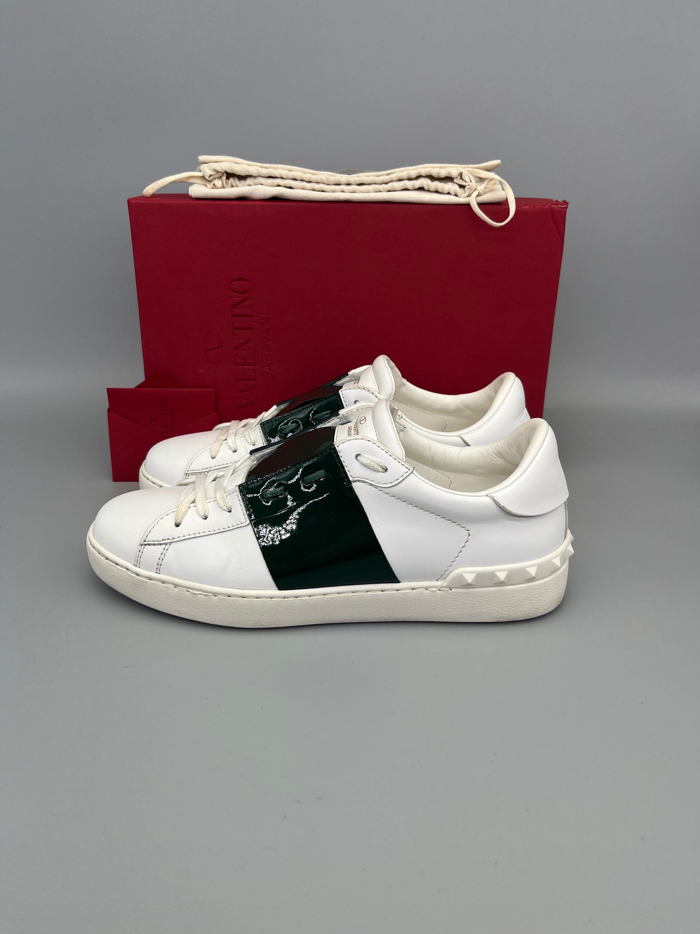 Valentino Open Sneaker Patent Green | 40.5