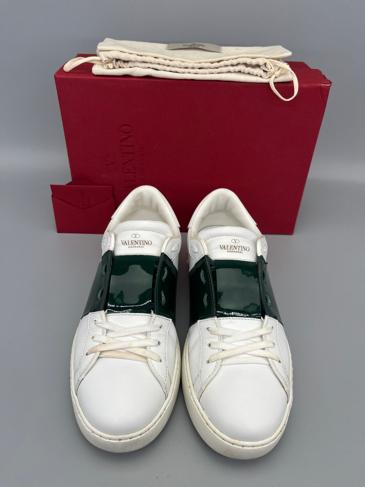 Valentino Open Sneaker Patent Green | 40.5