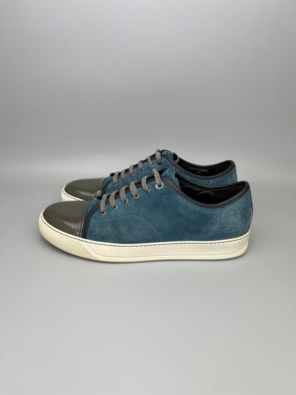 Lanvin Dbb1 Patent Cap Toe Sneaker Blue | 43