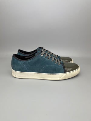 Lanvin Dbb1 Patent Cap Toe Sneaker Blue | 43