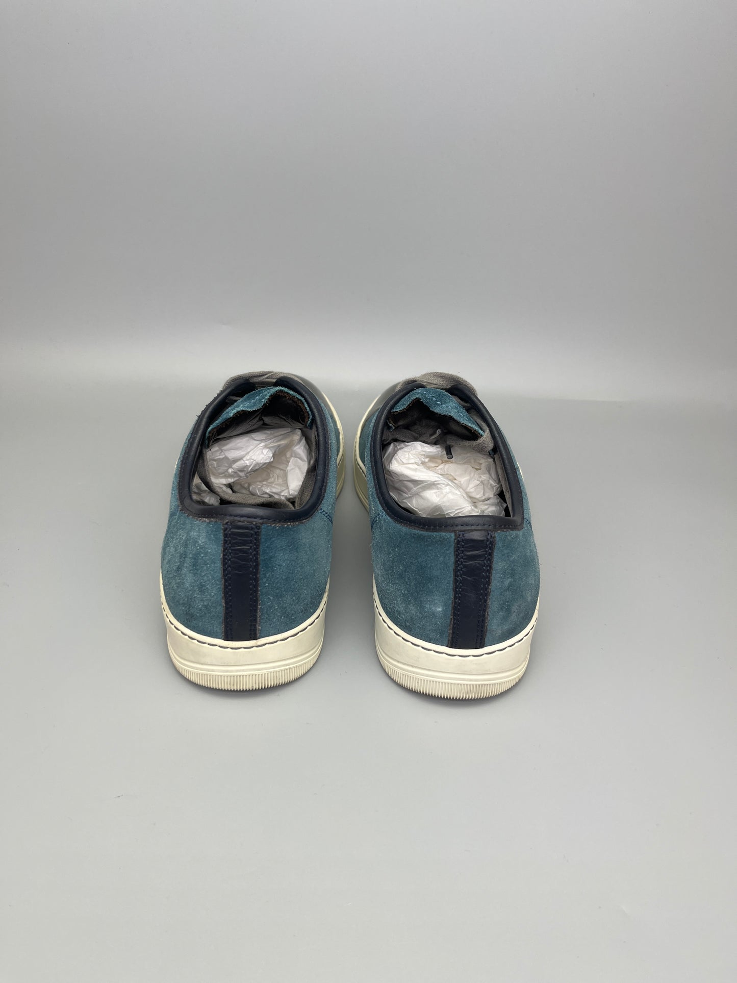 Lanvin Dbb1 Patent Cap Toe Sneaker Blue | 43
