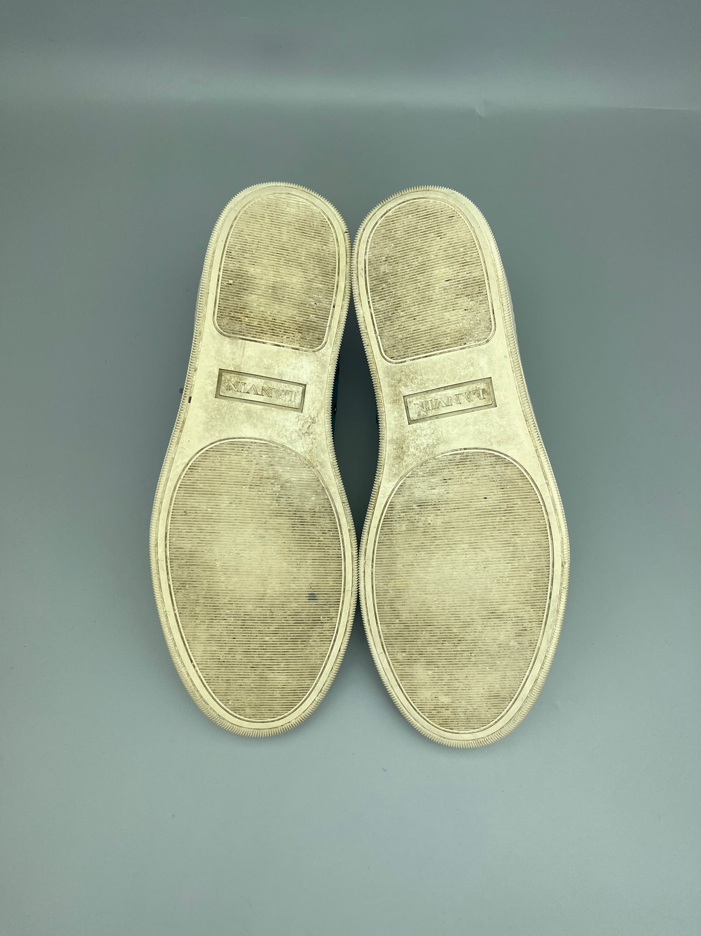 Lanvin Dbb1 Patent Cap Toe Sneaker Blue | 43