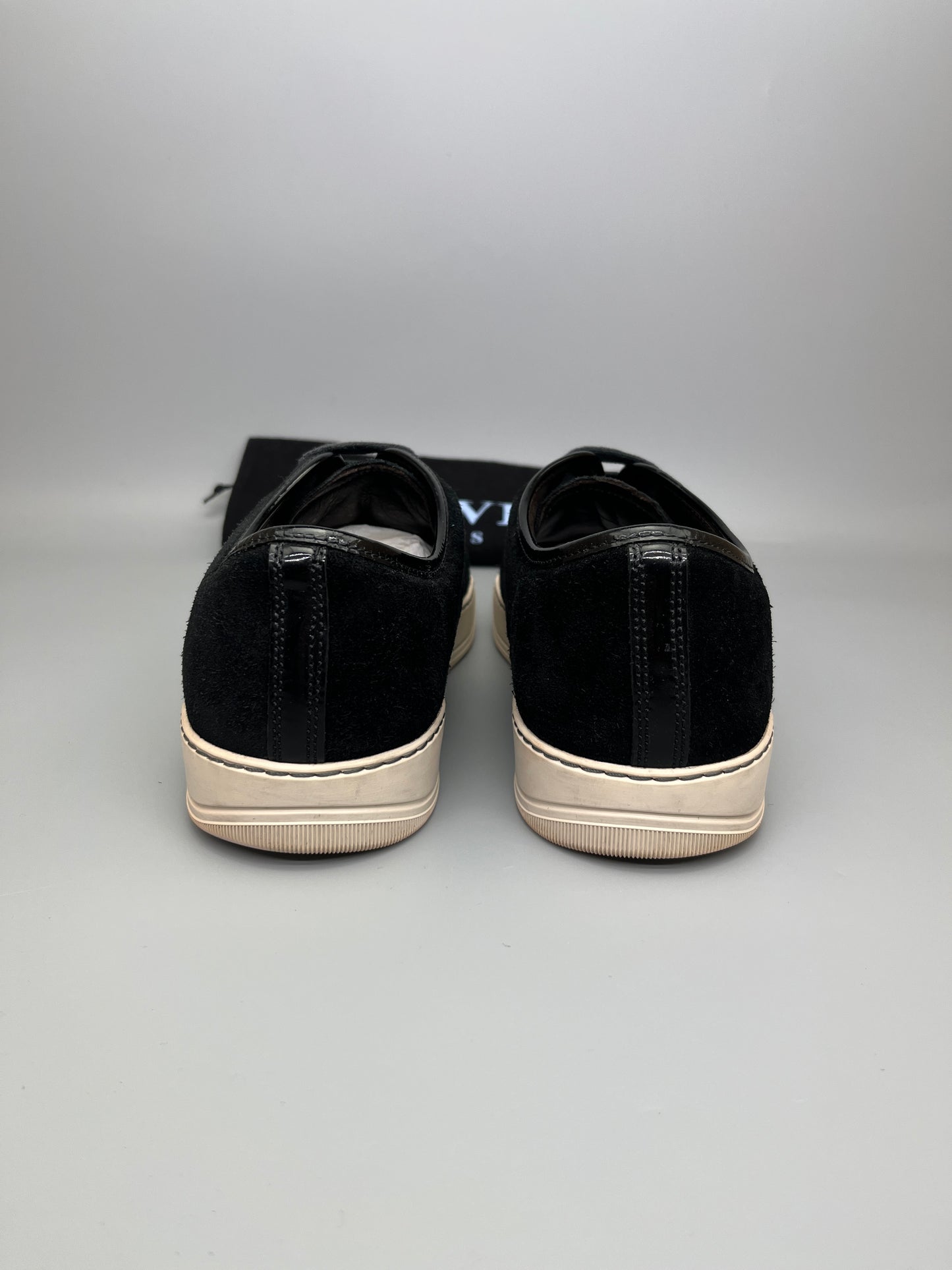 Lanvin Dbb1 Patent Cap Toe Sneaker Black | 46