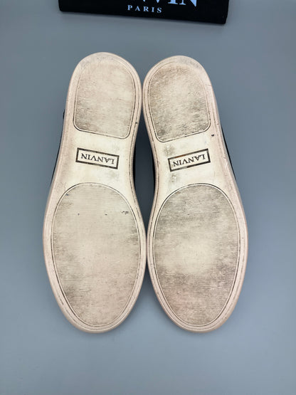 Lanvin Dbb1 Patent Cap Toe Sneaker Black | 46