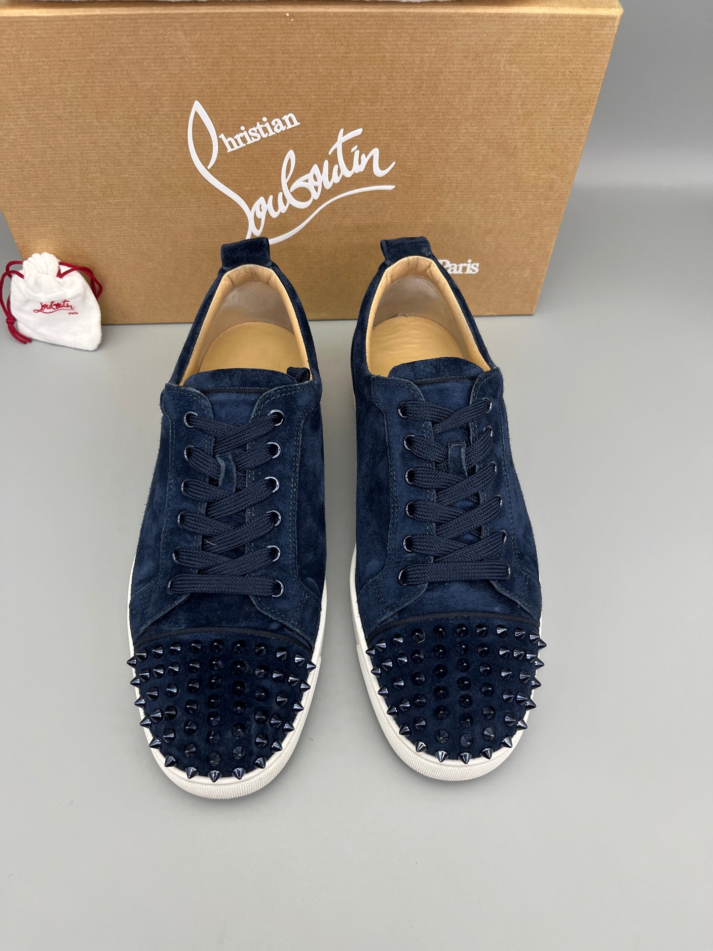 Christian Louboutin Louis Junior Spikes Sneaker Navy | 44