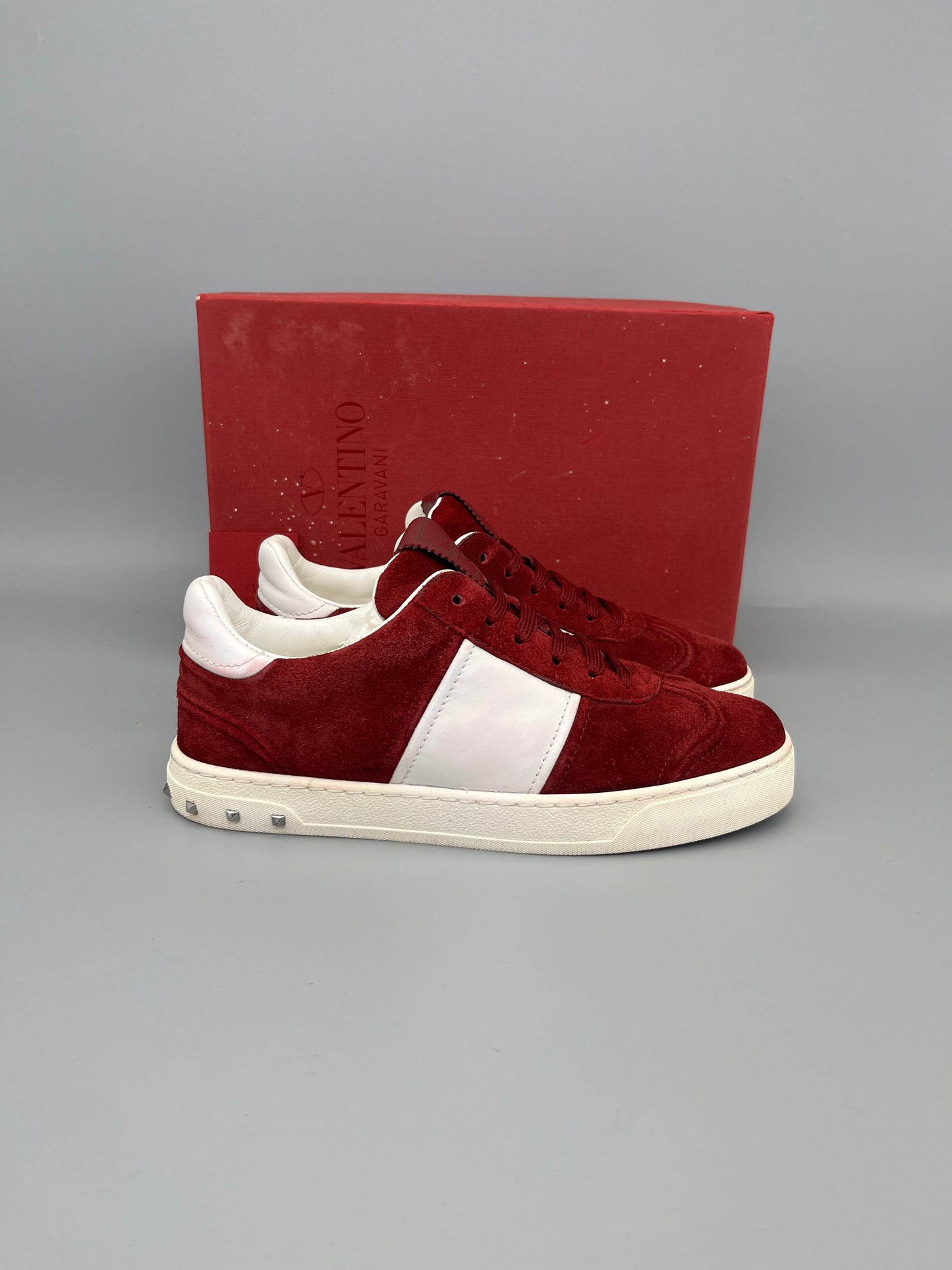 Valentino Flycrew Sneaker Red Suede | 37.5
