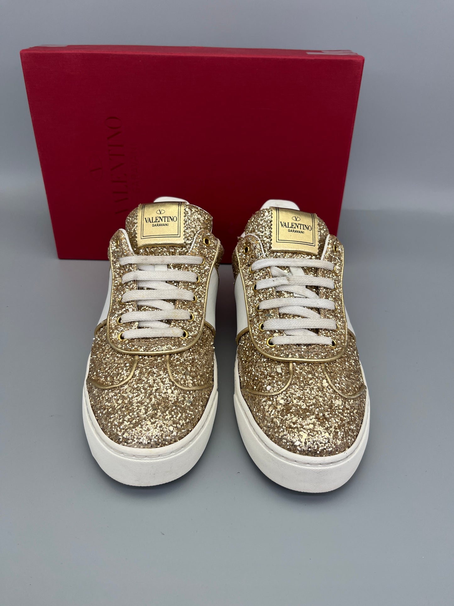 Valentino Flycrew Sneaker Gold Glitter | 38