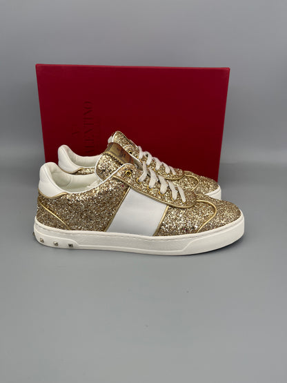 Valentino Flycrew Sneaker Gold Glitter | 38