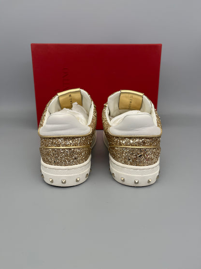 Valentino Flycrew Sneaker Gold Glitter | 38