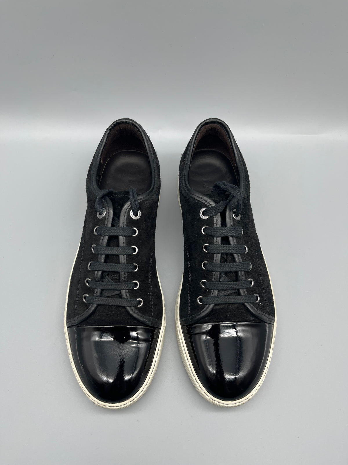 Lanvin Dbb1 Patent Cap Toe Sneaker Black | 42